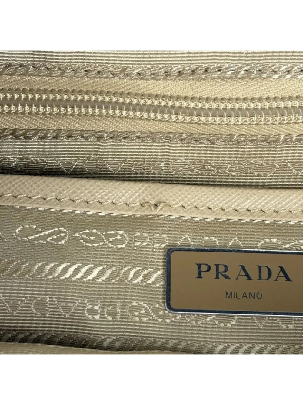 Prada Backpack Nylon Beige - Picture 8 of 10